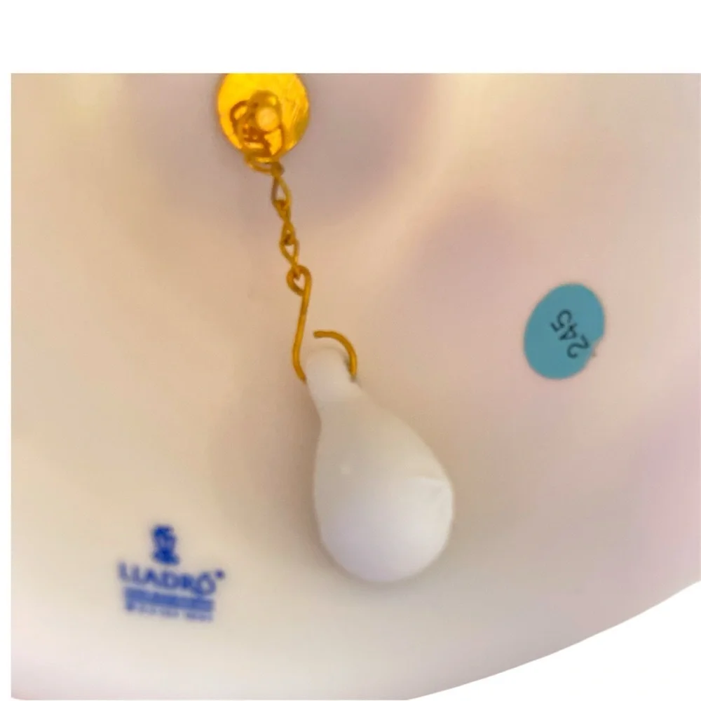 1993 LLADRÓ Campanita Navidad Christmas Bell Holy Family Blue White Original Box